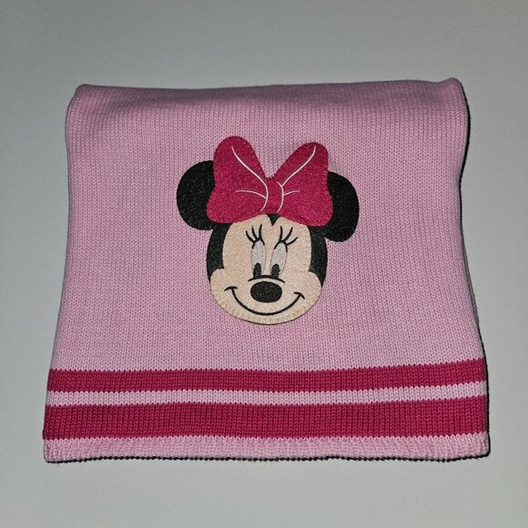 Disney Baby Minnie Mouse Pink Knit Baby Blanket Lovey 30x40 - Picture 1 of 5
